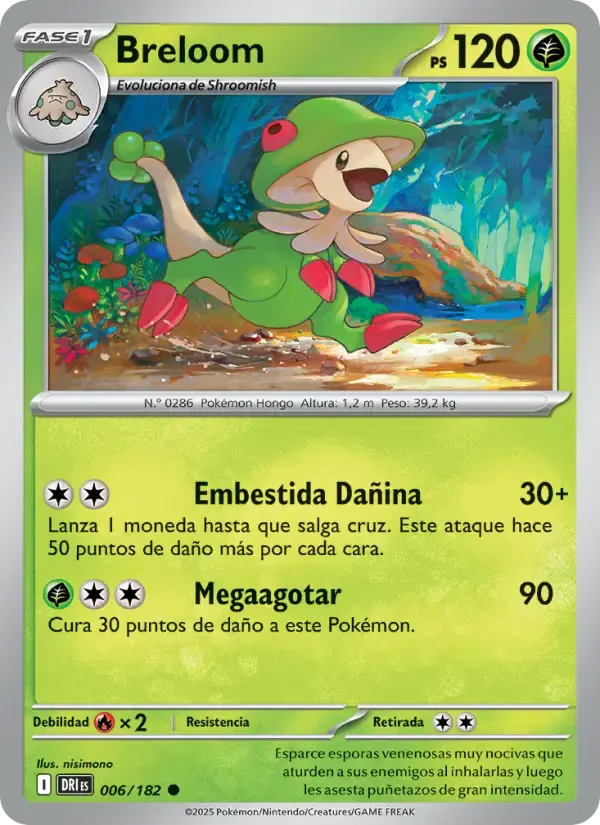 Breloom — Rivales Predestinados 6 Spanish Pokémon card