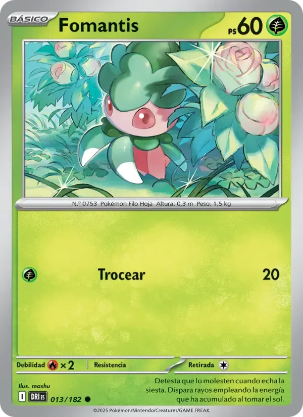 Fomantis — Rivales Predestinados 13 Spanish Pokémon card