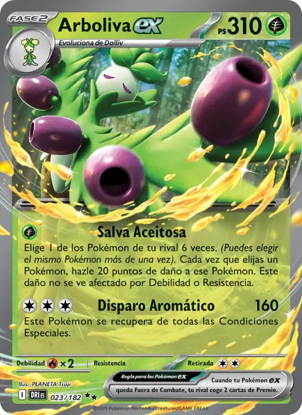 Arboliva ex — Rivales Predestinados 23 Spanish Pokémon card