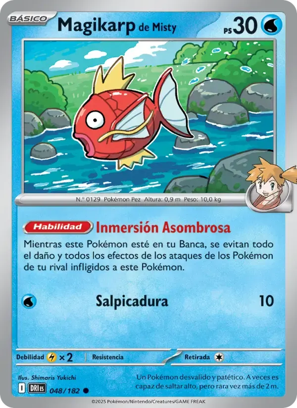 Magikarp de Misty — Rivales Predestinados 48 Spanish Pokémon card