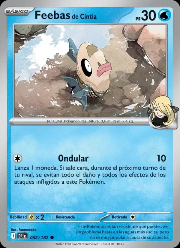 Feebas de Cintia — Rivales Predestinados 52 Spanish Pokémon card