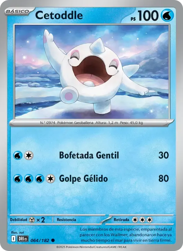 Cetoddle — Rivales Predestinados 64 Spanish Pokémon card