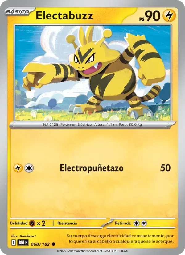 Electabuzz — Rivales Predestinados 68 Spanish Pokémon card