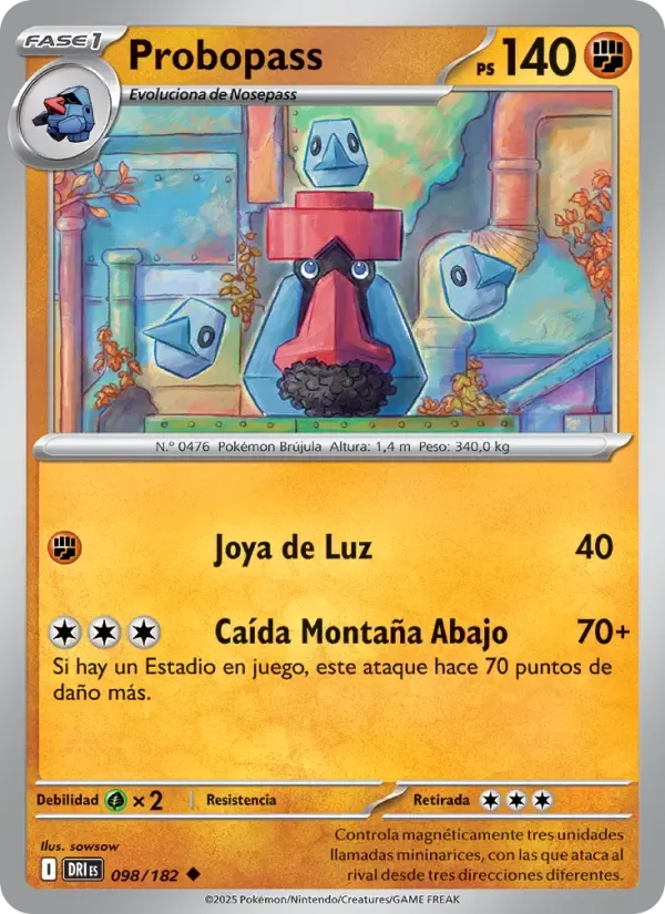 Probopass — Rivales Predestinados 98 Spanish Pokémon card