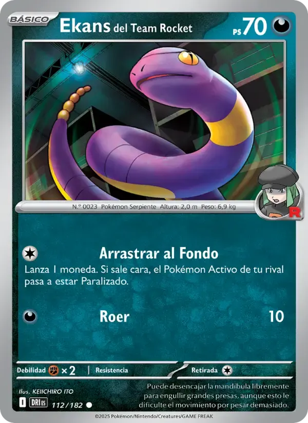 Ekans del Team Rocket — Rivales Predestinados 112 Spanish Pokémon card