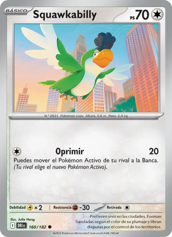Squawkabilly — Rivales Predestinados 160 Spanish Pokémon card