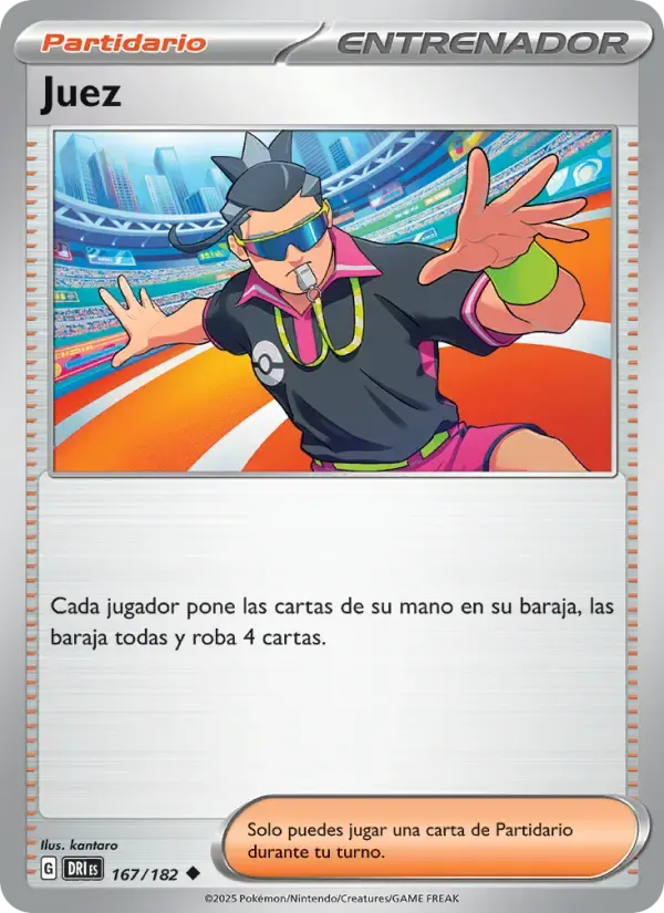 Juez — Rivales Predestinados 167 Spanish Pokémon card