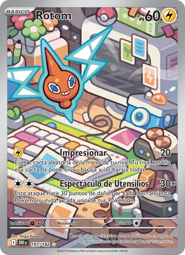Rotom — Rivales Predestinados 197 Spanish Pokémon card