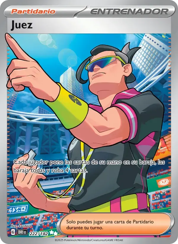 Juez — Rivales Predestinados 222 Spanish Pokémon card