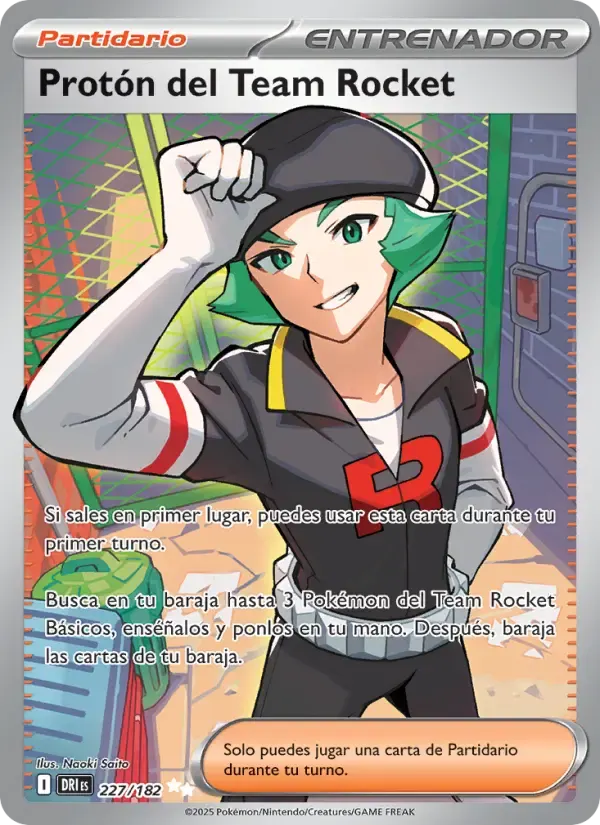 Protón del Team Rocket — Rivales Predestinados 227 Spanish Pokémon card
