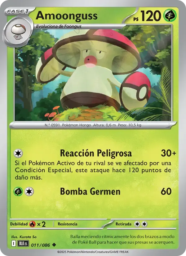 Amoonguss — Fulgor Negro 11 Spanish Pokémon card