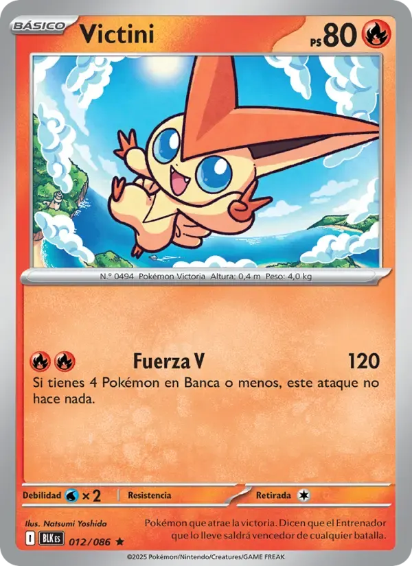 Victini — Fulgor Negro 12 Spanish Pokémon card