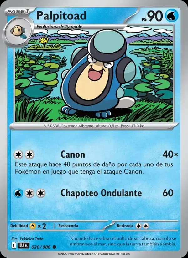 Palpitoad — Fulgor Negro 20 Spanish Pokémon card