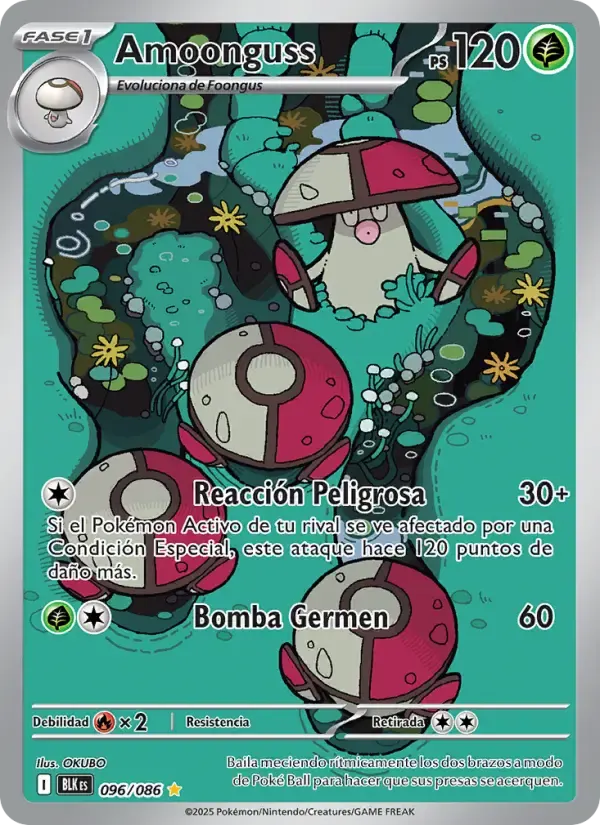 Amoonguss — Fulgor Negro 96 Spanish Pokémon card