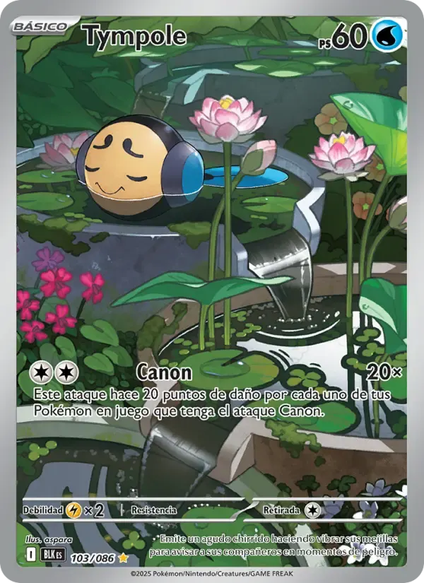 Tympole — Fulgor Negro 103 Spanish Pokémon card