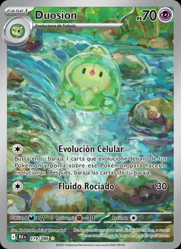 Duosion — Fulgor Negro 119 Spanish Pokémon card