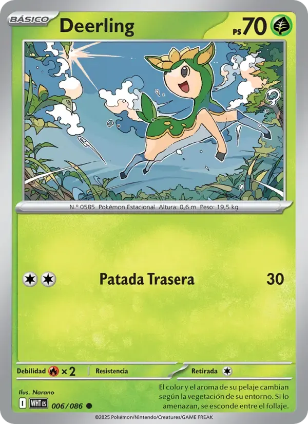Deerling — Llama Blanca 6 Spanish Pokémon card