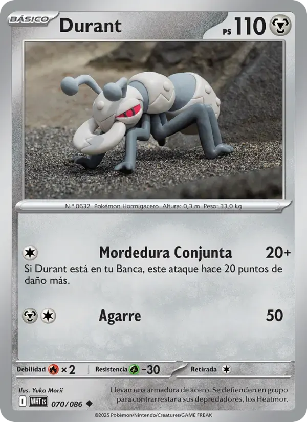 Durant — Llama Blanca 70 Spanish Pokémon card