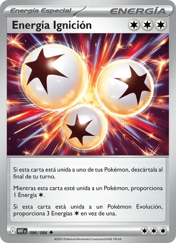 Energía Ignición — Llama Blanca 86 Spanish Pokémon card