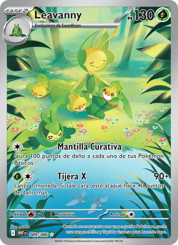 Leavanny — Llama Blanca 89 Spanish Pokémon card