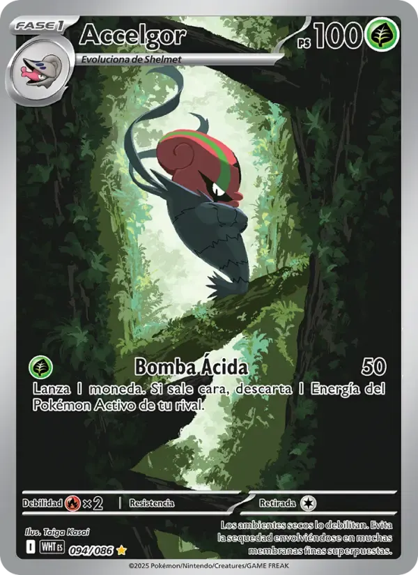 Accelgor — Llama Blanca 94 Spanish Pokémon card