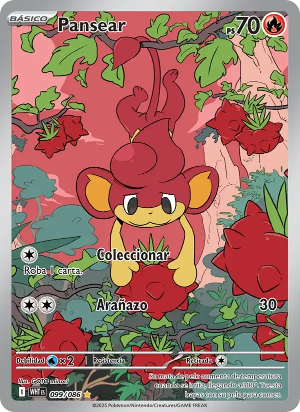 Pansear — Llama Blanca 99 Spanish Pokémon card