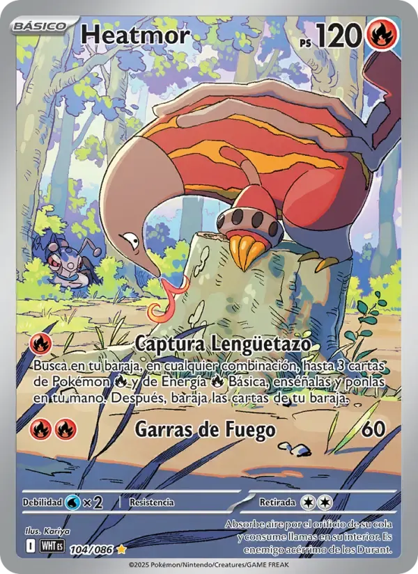 Heatmor — Llama Blanca 104 Spanish Pokémon card