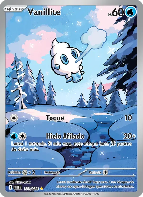 Vanillite — Llama Blanca 111 Spanish Pokémon card