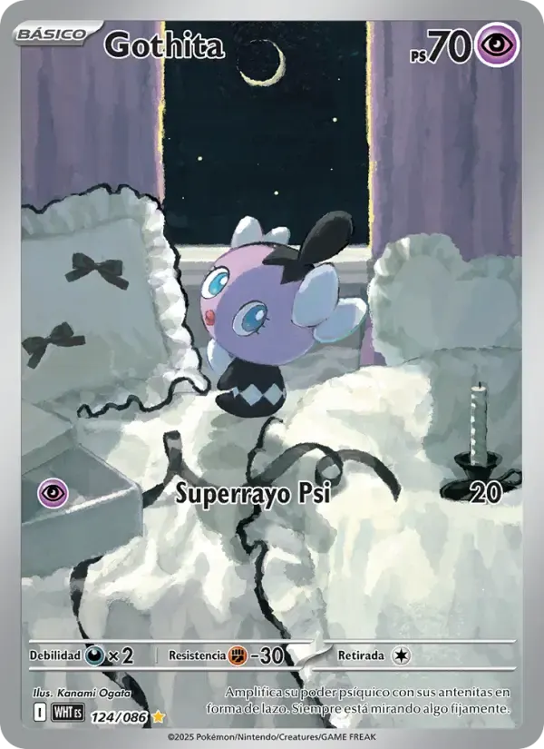 Gothita — Llama Blanca 124 Spanish Pokémon card