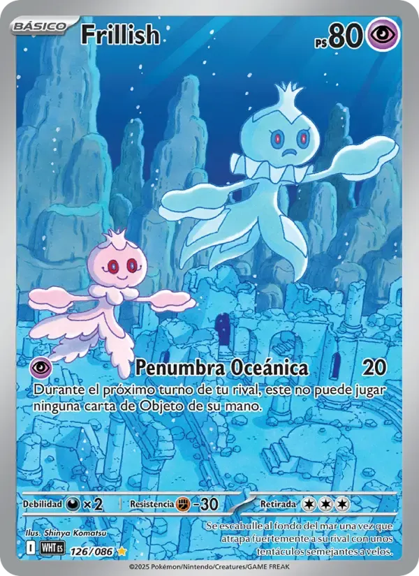 Frillish — Llama Blanca 126 Spanish Pokémon card