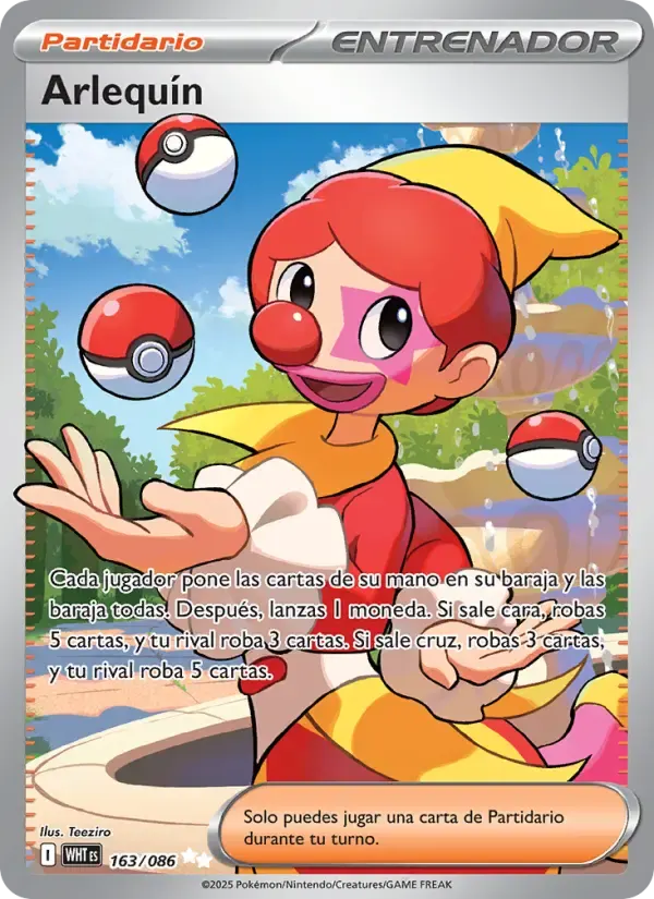 Arlequín — Llama Blanca 163 Spanish Pokémon card