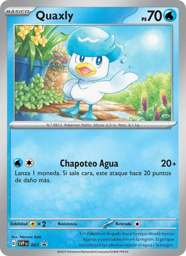 Quaxly — SVP Black Star Promos 3 Spanish Pokémon card