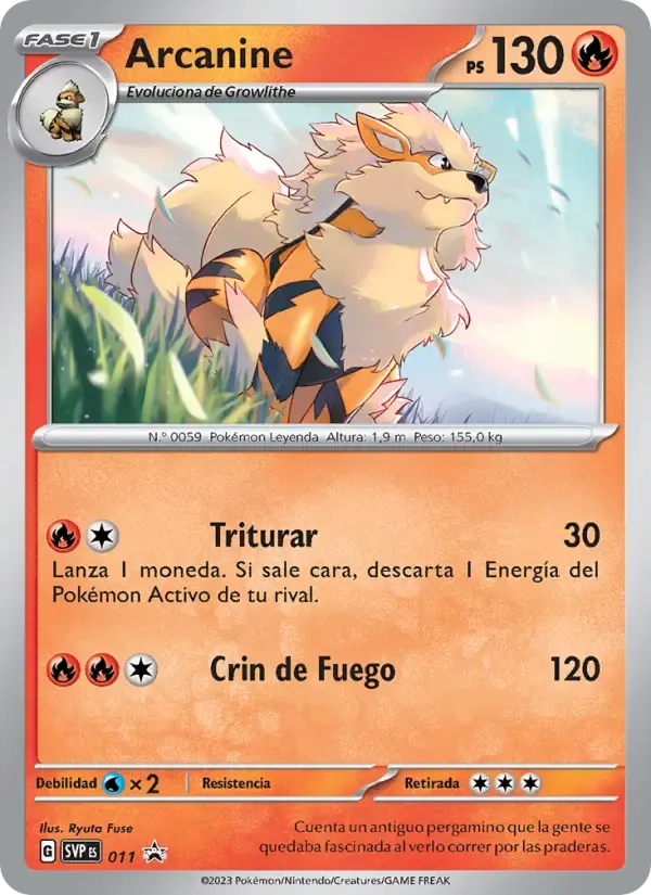 Arcanine — SVP Black Star Promos 11 Spanish Pokémon card