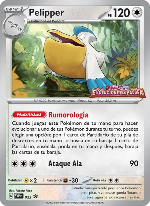 Pelipper — SVP Black Star Promos 22 Spanish Pokémon card