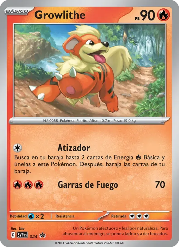 Growlithe — SVP Black Star Promos 24 Spanish Pokémon card