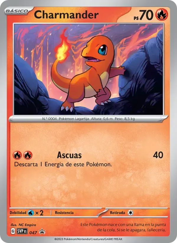 Charmander — SVP Black Star Promos 47 Spanish Pokémon card