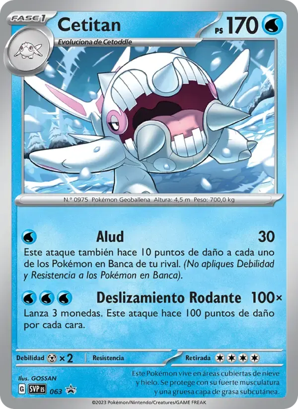 Cetitan — SVP Black Star Promos 63 Spanish Pokémon card