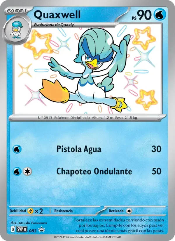 Quaxwell — SVP Black Star Promos 83 Spanish Pokémon card
