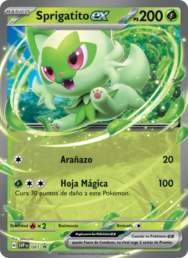 Sprigatito ex — SVP Black Star Promos 87 Spanish Pokémon card