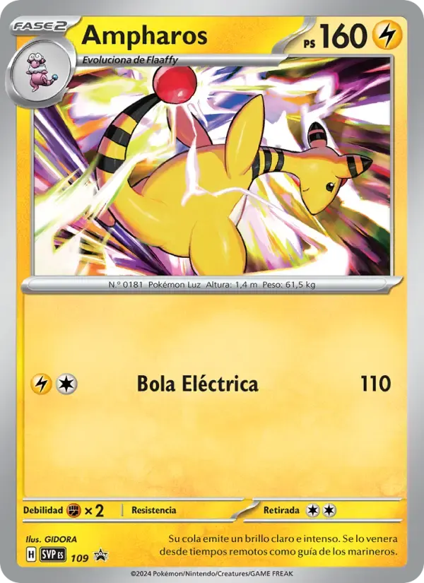 Ampharos — SVP Black Star Promos 109 Spanish Pokémon card