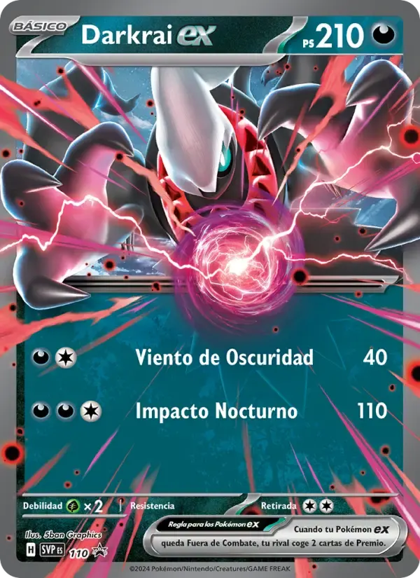Darkrai ex — SVP Black Star Promos 110 Spanish Pokémon card