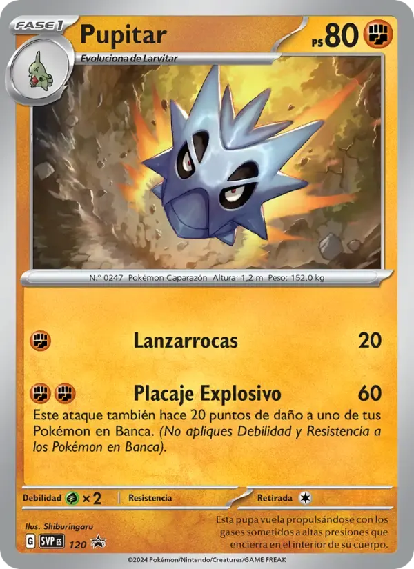 Pupitar — SVP Black Star Promos 120 Spanish Pokémon card