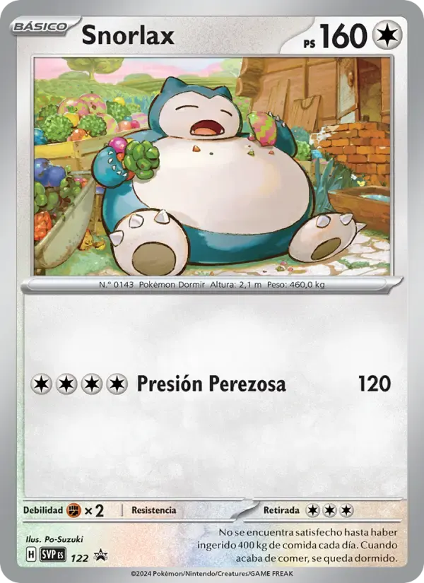 Snorlax — SVP Black Star Promos 122 Spanish Pokémon card
