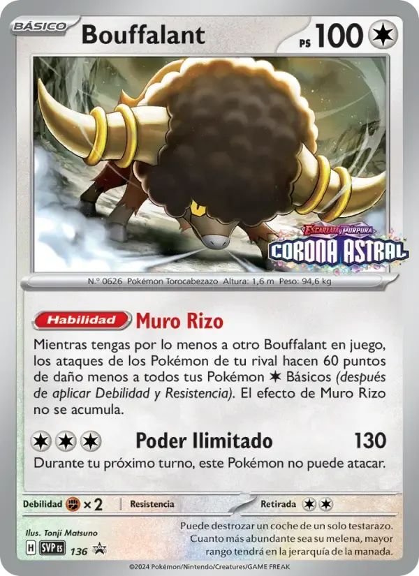 Bouffalant — SVP Black Star Promos 136 Spanish Pokémon card