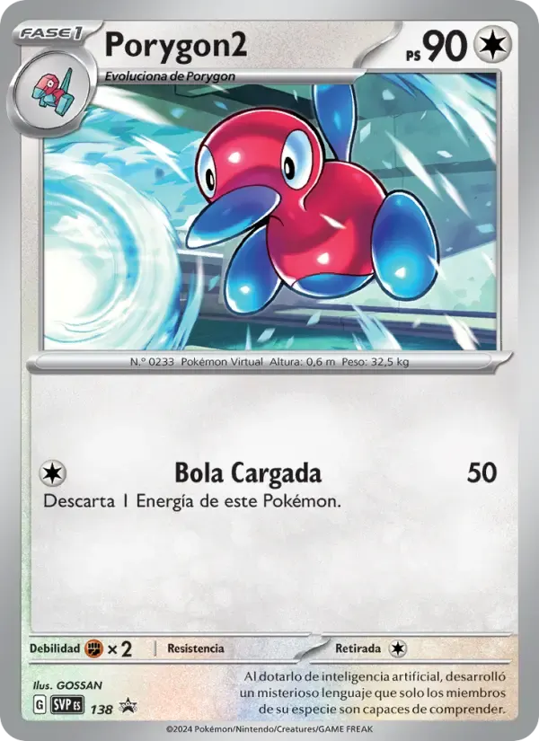 Porygon2 — SVP Black Star Promos 138 Spanish Pokémon card