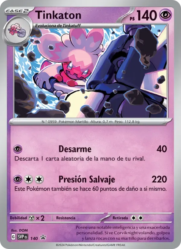 Tinkaton — SVP Black Star Promos 140 Spanish Pokémon card