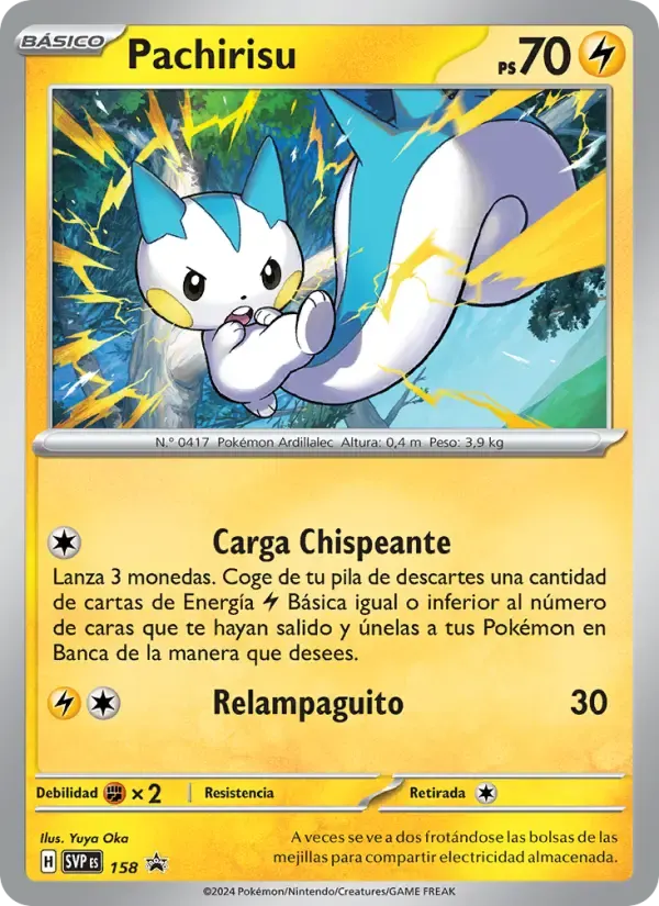Pachirisu — SVP Black Star Promos 158 Spanish Pokémon card