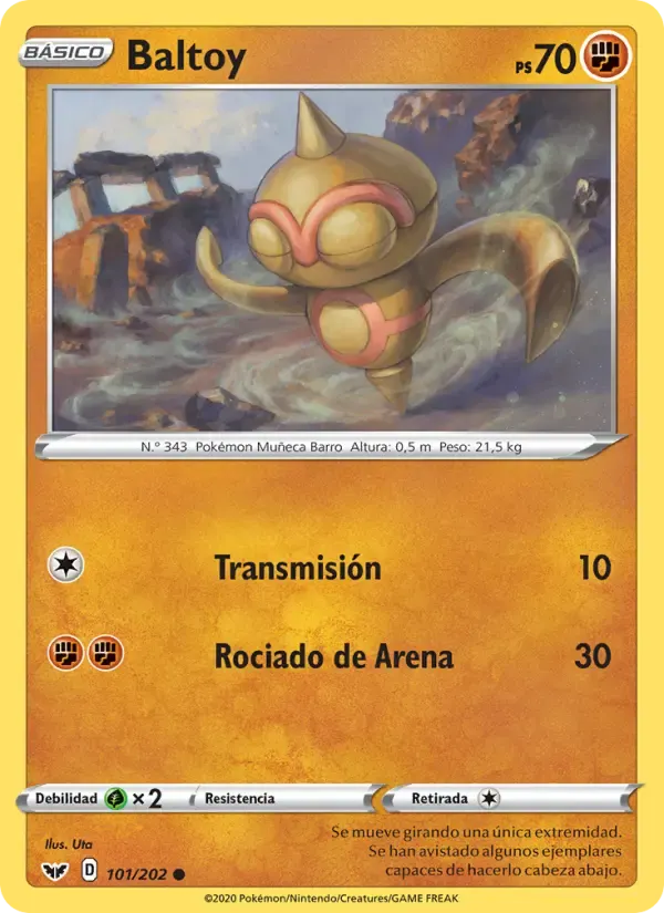 Baltoy — Espada y Escudo 101 Spanish Pokémon card