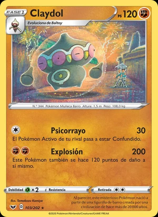 Claydol — Espada y Escudo 103 Spanish Pokémon card