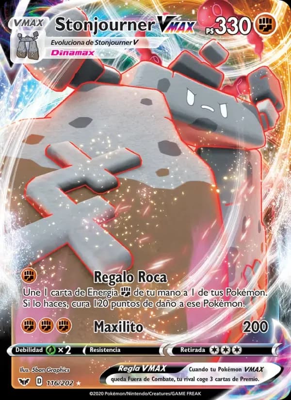 Stonjourner VMAX — Espada y Escudo 116 Spanish Pokémon card